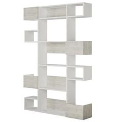 Raft de birou Trendy Niho, alb, alb deschis 120x171x20cm, raft de carti