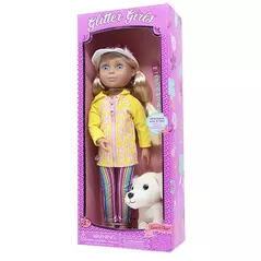 Кукла Battat GG51096Z Papusa Glitter Girls Lora 35cm cu catelusi Cleo, 57432