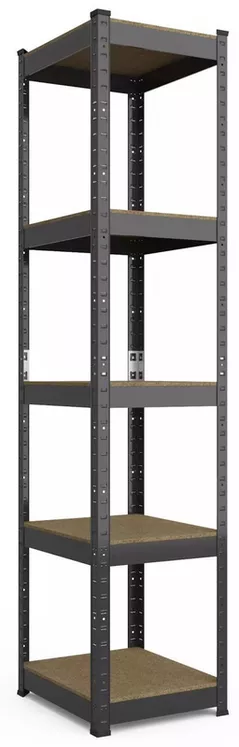 Raft de depozitare Nex Home Raft metalic Budget 1800x400x400mm, 5 rafturi MDF, antracit
