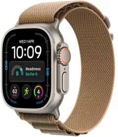 Ceas inteligent Apple Watch Ultra 4 GPS Cellular 49mm Natural Titanium Case with Desert Alpine Loop L MJAG4