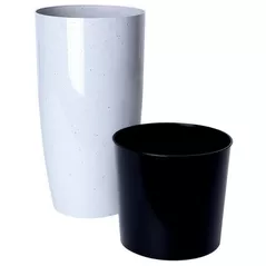 Ghiveci pentru flori Aleana 115042 Alfa d16x30 cm, beton gri deschis