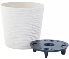 Ghiveci pentru flori Aleana 115089 cu insertie Fiujin d23.5x22 cm, white rose