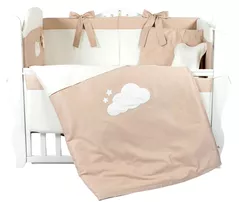 Lenjerie de pat pentru copii PernaMea Set lenjerie 8 piese Satin Urs Maro (PM.101608/2)