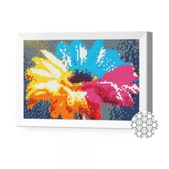 Картина по номерам Art Gallery JS27640 Mozaic cu diamante 20x30cm Gerbera curcubeu