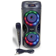 Giga sistem audio Bontempi 491040 Set karaoke cu microfon, lumina si displey, cod 60768