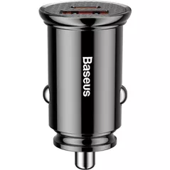 Încărcător pentru automobil Baseus CCALL-YS01 1*USB-A+1*Type-C 30W, Black