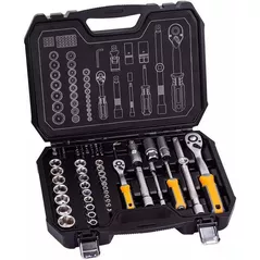 Набор ручных инструментов Hoteche 203001 Набор торцевых головок 73шт + трещетка 1/2"&1/4"