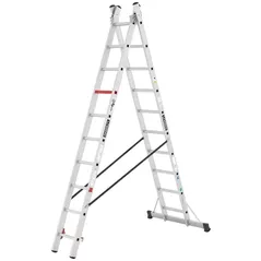 Лестница Cagsan TSA6 двухсекционная, 2x10 ст, H=4.94m, макс.нагрузка150kg