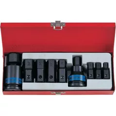 Набор головок, бит, насадок King Tony 6411MP набор 3/4" ударных торцевых насадок HEX, 10-32мм, 11 пр.