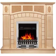 Камин электрический ArtFlame Amsterdam wood & Galileo silver