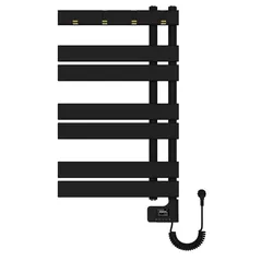 Полотенцесушитель Avonflow Oxo 500x800 400W, сталь, правое подключение, черный мат