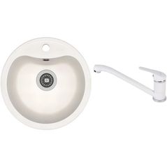 Мойка кухонная со смесителем Dr.Gans Dora + SanDonna F 1066 alb