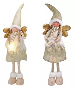 Decor de Crăciun și Anul Nou Promstore 34291 Suvenir LED "Inger cu stea", 67cm, auriu