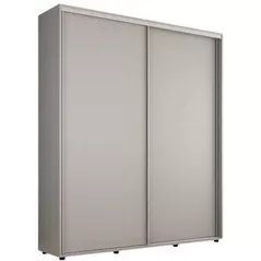 Dulap Mobildor-Lux Compact uși glisante PAL fără ornament (190x45x220H cm) Grey