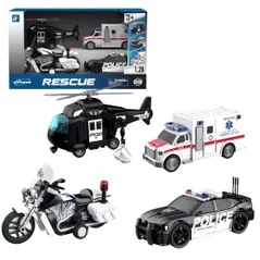 Mașină Wenyi WY500-4 1:20 Set vehicule de poliție cu fricțiune (lumini/sunete)