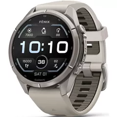 Смарт часы Garmin Fenix 9 Pro, 43mm,Ti, FogGry/DkSdsn band (010-04335-86)