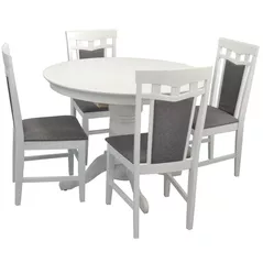 Комплект стол и стулья Evelin di Costacurta стол Capella White + 4 стулa Deepa R White/Grey