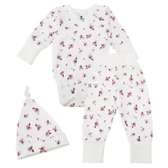 Детская одежда Minikin 242130356-62 Набор 3 ед Simply р-р56-62, цветы, девочка