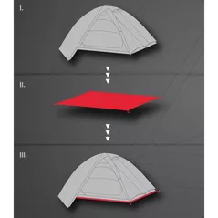 Cort Hannah Cort accesoriu GROUNDSHEET 2 Graphite