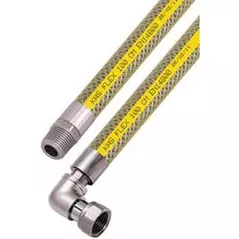 Шланг Uniplast Furtun pentru gaz D.1/2" FE/FI cu cot L=200cm INOX KAS
