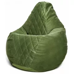 Fotoliu BeanBag BeanBag BM6139, Кресло Груша из велюра Maserrati "Romb", XL, зелёный