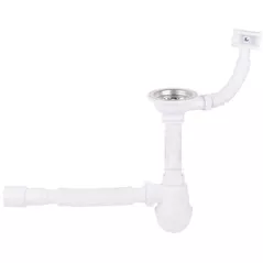 Сифон для кухонной мойки Metline B03-MF045 Sifon chiuveta D.3.1/2"x40 cu preaplin si furtun gofrat 40/50