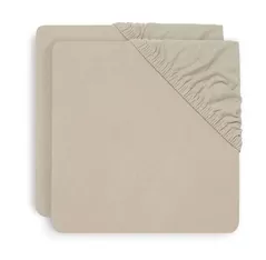 Детское постельное белье Jollein 2511-507-00093 Cearsaf cu elastic Jersey Nougat, 120x60cm, 2buc