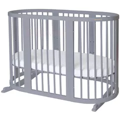 Pătuț Ingvart 1727012 9in1 Smart Bed Rotund Gri (transformabil), 72x72x120cm