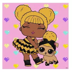 Картина по номерам Ideyka (KHO6287) L.O.L. Surprise! TroopSurprise Queen Bee With Queen Pup, 40х40