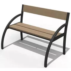 Комплектующий элемент для детской площадки Copfer РТР 048.001 Скамейка со спинкой 1,2 м (для установки на бетон)