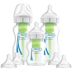 Cană cu pai Dr. Brown's 072239318287 Set biberoane cu gat larg Options+ Starter Kit