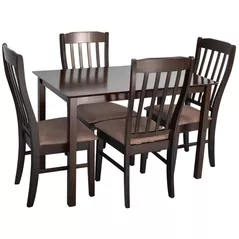 Set masă și scaune Evelin di Costacurta стол Gloria Chocolate + 4 стула Wenyi Chocolate/Ekea12 Dark Brown