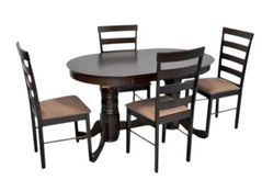 Set masă și scaune Evelin di Costacurta стол HV-31N Chocolate + 4 стула Gloria Chocolate/Ekea12 Dark Brown