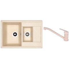 Мойка кухонная со смесителем Dr.Gans Astra 760K + SanDonna F 1066 bej