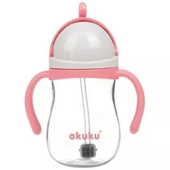 Cană cu pai Akuku A0676 Weighted Straw Pink