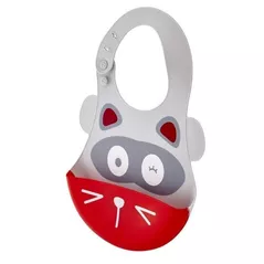 Слюнявчики BabyJem 626 Baveta din silicon Soft Baby Bib Gri