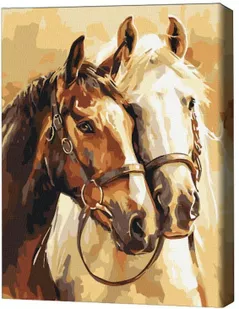 Картина по номерам BrushMe RBS54019FC 30x40 сm (fără cutie) Cai nobili