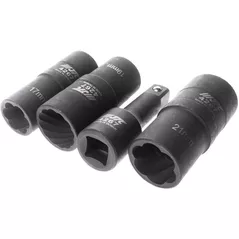 Набор головок, бит, насадок JTC JTC-4267 Набор головок для извлечения поврежденных болтов и гаек 2-ух сторониe (17, 19, 21 мм)