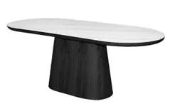 Стол Deco Serena White sintered stone+ Black leg