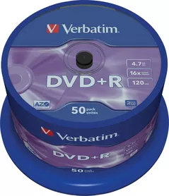 Диск оптический Verbatim VER_43550 DVD+R AZO 4.7GB 16X Spindle 50pcs.