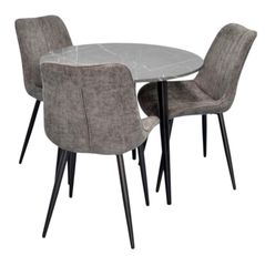 Set masă și scaune Evelin di Costacurta стол DT-404-6B + 3 стула YTC-055B Dark grey