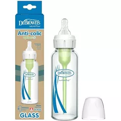 Поильник Dr. Brown's 072239321348 Biberon din sticla cu gat ingust Options+, 250ml