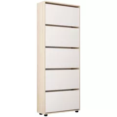 Полка для обуви Mobildor-Lux Leo 70x27x203H cm Sonoma/White