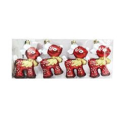 Decor de Crăciun și Anul Nou Promstore 20142 Набор украшений елочных Олень 4шт 5.5x8cm
