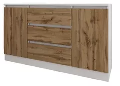Comodă Smartex (16221) Т4 160cm Alb+Stejar inchis