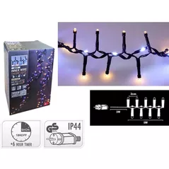 Ghirlandă Excellent Houseware 49761 Luminite de Craciun Fir-cascada 360 LED (250/110) 5m timer alb-cald