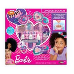 Set de creație miscellaneous 34068INT Barbie Sparkling Sweet Heart Lip Gloss Lockets