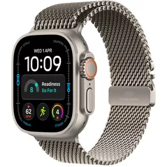 Смарт часы Apple Watch Ultra 4 GPS Cellular 49mm Natural Titanium Case with Natural Titanium Milanese Loop L MJAA4