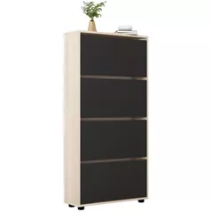 Полка для обуви Mobildor-Lux Leo Slim 50x16x164H cm Sonoma/Anthracite