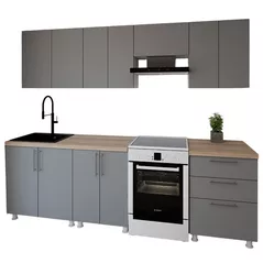 Mobilă pentru bucatarie Smartex (30071) K2 260сm Grafit